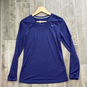 Nike  women purple dri-fit long sleeve shirt size small